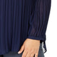 Alfani Plus Size Plissado Completo Feminino Azul Escuro Tamanho 3X