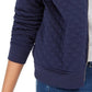Jaqueta bomber feminina de malha texturizada Charter Club, azul, tamanho X-S