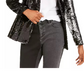 Blazer feminino de lantejoulas da INC International Concepts, preto, tamanho pequeno