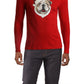 Club Room Masculino Santa Bulldog Festa de Natal Top Vermelho Tamanho X-G