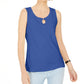 Regata feminina Karen Scott Keyhole Hardware azul tamanho X-S