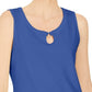 Regata feminina Karen Scott Keyhole Hardware azul tamanho X-S