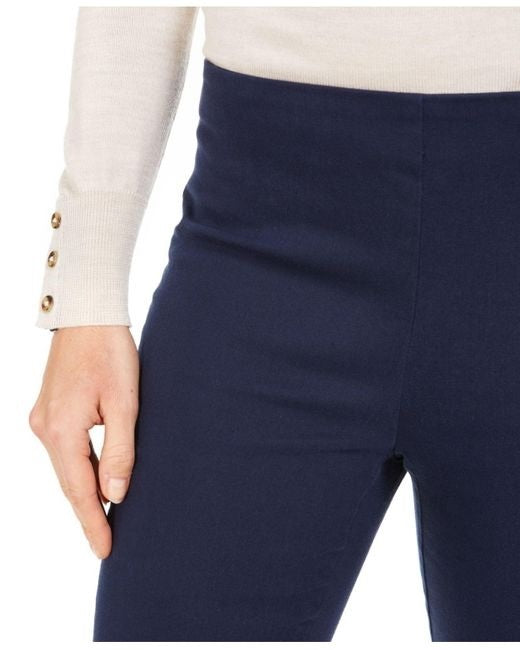 Calça curta feminina Charter Club Chelsea Stretch Twill Azul Tamanho 16 Petite
