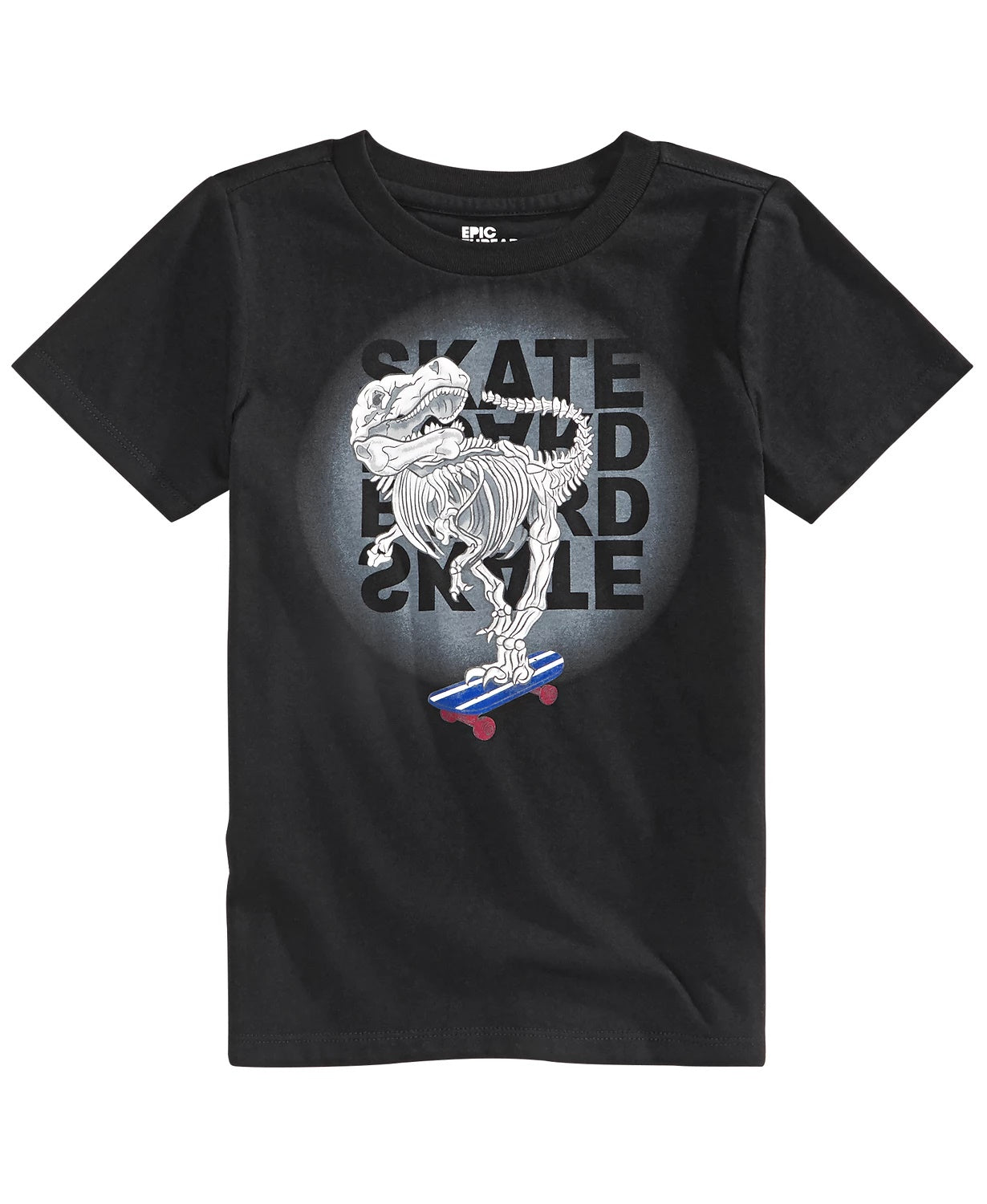 Camiseta infantil masculina Epic Threads Skeleton Skate, preta, tamanho 4T