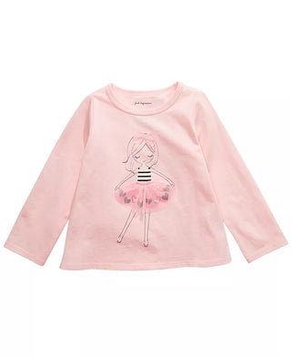 Primeiras Impressões Bebê Meninas Tutu Menina Camiseta Rosa Tamanho 12M