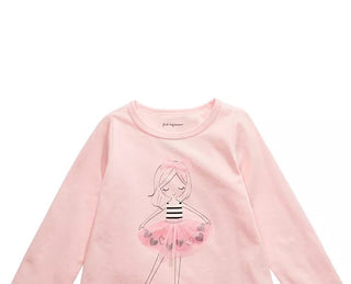 Primeiras Impressões Bebê Meninas Tutu Menina Camiseta Rosa Tamanho 12M