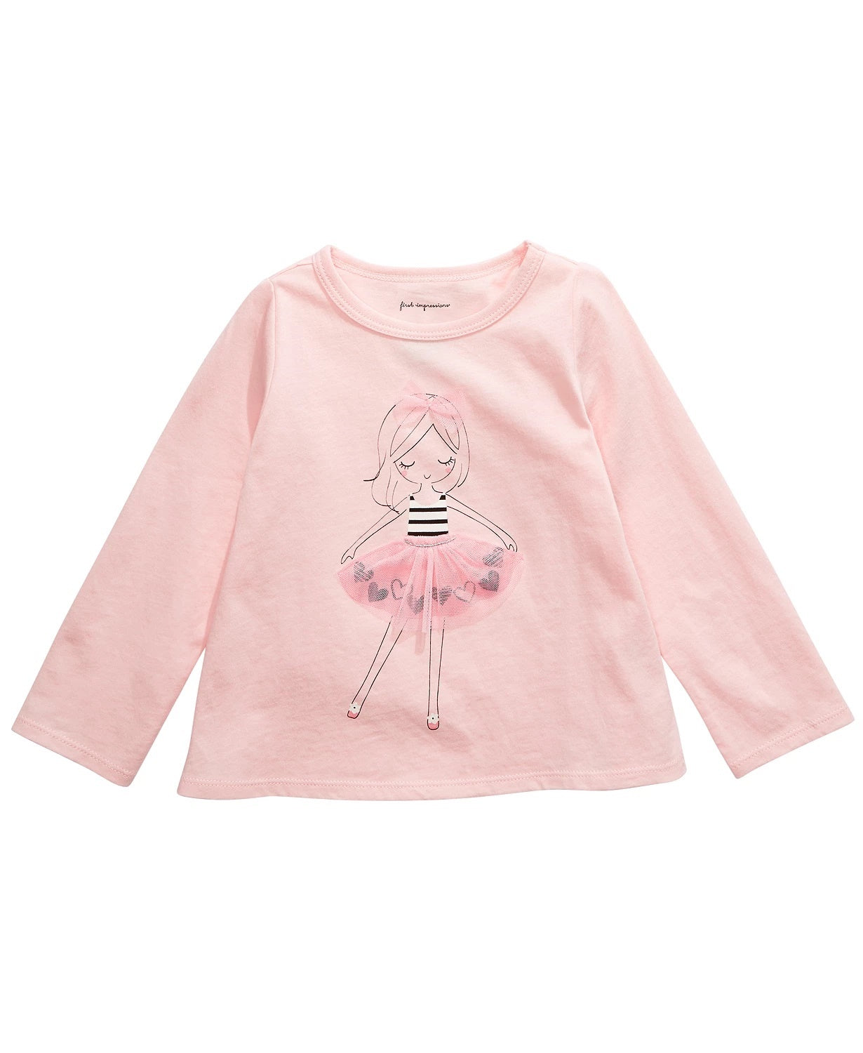 Camiseta Tutu para Menina First Impressions Baby Girl, Rosa, Tamanho 24 Meses