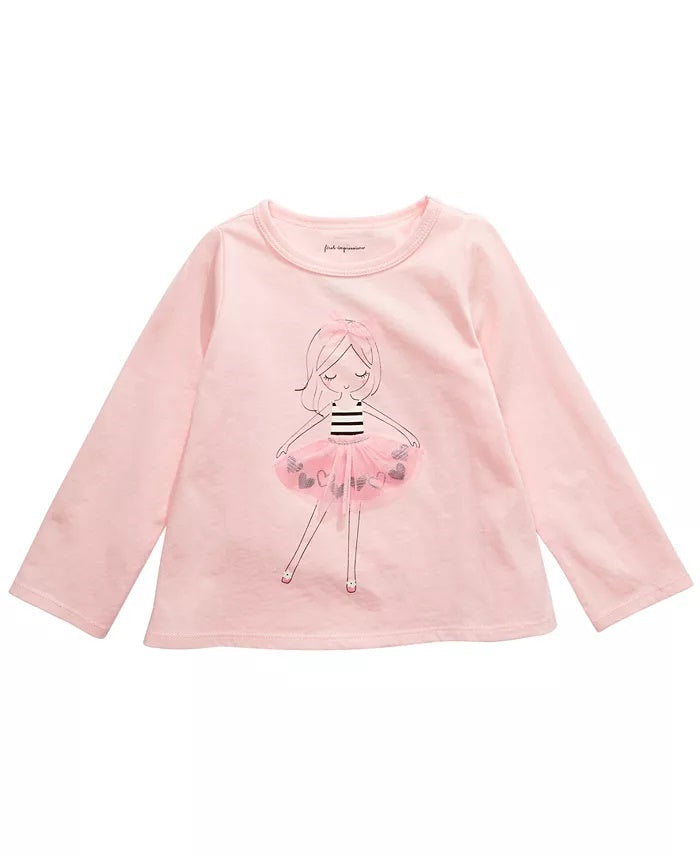 Camiseta Tutu para Menina First Impressions Baby Girl Rosa Tamanho 3-6 Meses