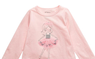 Primeiras Impressões Bebê Meninas Tutu Menina Camiseta Rosa Tamanho 6-9M