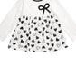 Túnica infantil de algodão com laço e coração First Impressions para meninas, tamanho 2T