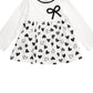 Túnica infantil de algodão com laço e coração First Impressions para meninas, tamanho 3T