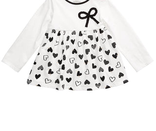 Túnica infantil de algodão com laço e coração First Impressions para meninas, tamanho 3T