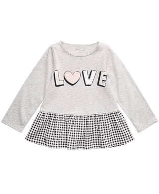 Primeiras impressões: Bebês meninas adoram top peplum cinza tamanho 3-6 meses