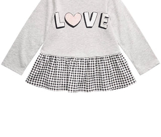 Primeiras impressões: Bebês meninas adoram top peplum cinza tamanho 3-6 meses