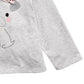 Camiseta infantil First Impressions Baby Girl com laço de cachorro, cinza, tamanho 12 meses