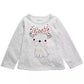 Camiseta infantil com laço para cachorro First Impressions, cinza, tamanho 3 a 6 meses
