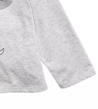 Camiseta infantil com laço para cachorro First Impressions, cinza, tamanho 3 a 6 meses