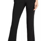 Calça Alfani Feminina com Fenda e Corte Bootcut, Preta, Tamanho 4
