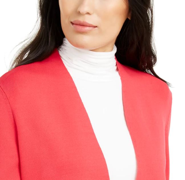 Casaco suéter feminino Alfani Full Needle vermelho tamanho pequeno médio
