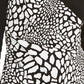 Blusa feminina Alfani estampada, manga comprida, decote em V, preta, tamanho XX-G