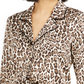 Top de cetim com estampa de leopardo Becca Tilley X da Bar III para mulheres, bege, tamanho XX-G