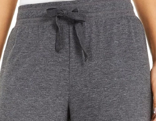 Calça feminina estilo &amp; co, perna larga, cintura amarrada, cinza escuro, tamanho grande