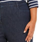 Calça Capri Jeans Plus Size Karen Scott Feminina Azul Tamanho Pequeno Pequeno