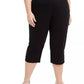 Calça Capri Karen Scott Feminina Plus Stretch Tummy Control Preta Tamanho 20W