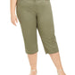 Calça Capri Plus Size Karen Scott Feminina Cinza Tamanho 18W