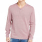 INC International Concepts Radar Manga Longa Henley Rosa Tamanho X-S