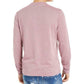 INC International Concepts Radar Manga Longa Henley Rosa Tamanho X-S