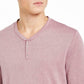 INC International Concepts Radar Manga Longa Henley Rosa Tamanho X-S