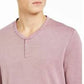 INC International Concepts Radar Manga Longa Henley Rosa Tamanho XX-Grande Masculino