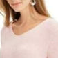 Suéter de algodão canelado com decote em V feminino Style &amp; Co, rosa, tamanho extragrande