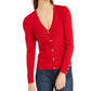 Cardigan feminino com manga bufante INC International Concepts, vermelho, tamanho grande