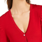 Cardigan feminino com manga bufante INC International Concepts, vermelho, tamanho grande