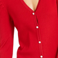 Cardigan feminino com manga bufante INC International Concepts, vermelho, tamanho grande