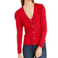 Cardigan feminino com manga bufante INC International Concepts, vermelho, tamanho médio