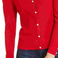 Cardigan feminino com manga bufante INC International Concepts, vermelho, tamanho médio