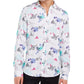 Camisa Masculina INC International Concepts Estampa Tropical Esboço Branca Tamanho P