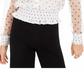 Top feminino Bar III Becca Tilley X Polka Dot com cintura franzida, branco, tamanho grande