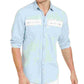 Camisa social masculina azul claro com gola INC International Concepts, tamanho X-S