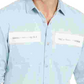 Camisa social masculina azul claro com gola INC International Concepts, tamanho X-S