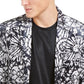 Blazer masculino de veludo estampado com dois botões da INC International Concepts, tamanho XX-G, branco