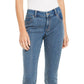 Calça jeans skinny feminina INC International Concepts Petite com detalhes na frente, azul, tamanho 4P
