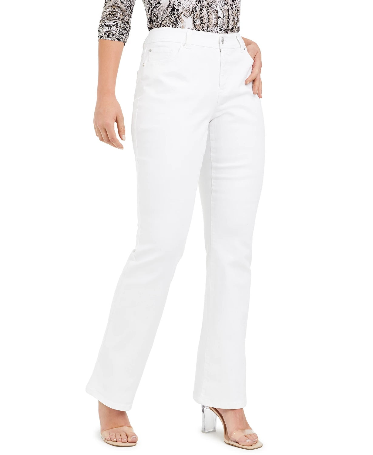 Calça jeans feminina Curvy Bootcut da INC International Concepts, tamanho natural 6