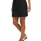 Saia-calça feminina Karen Scott French Terry, preta, tamanho X-S