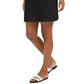 Saia-calça feminina Karen Scott French Terry, preta, tamanho X-S