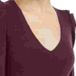 Suéter túnica feminino com decote em V e cor vinho da INC International Concepts, tamanho pequeno, vermelho