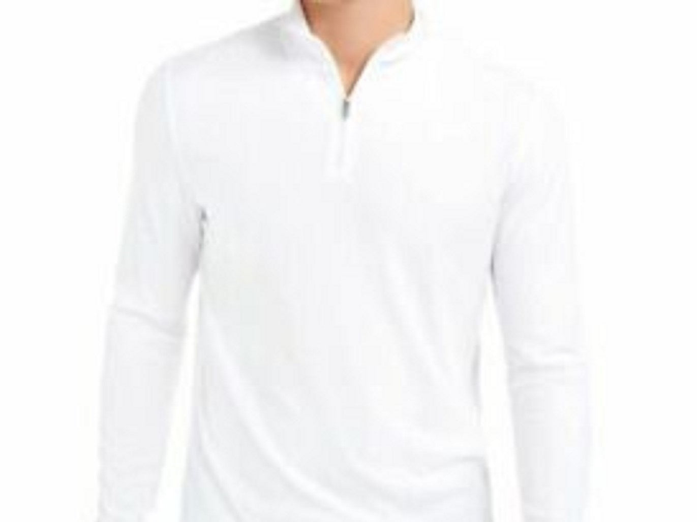 Camisa casual masculina Alfani em malha canelada, branca, tamanho XXG